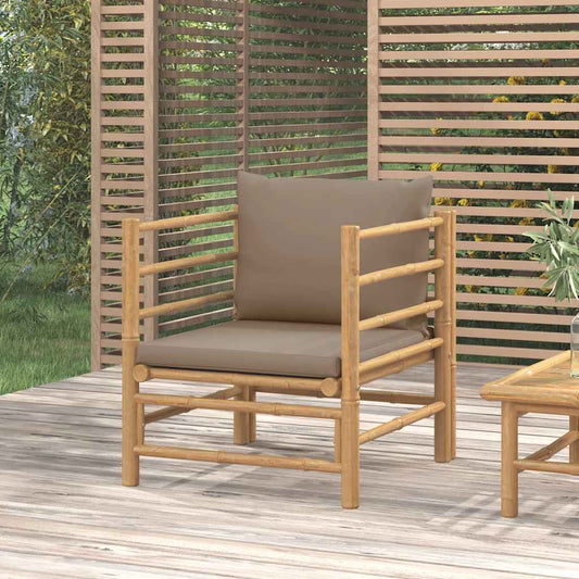 Garden Sofa With Cushions Bamboo