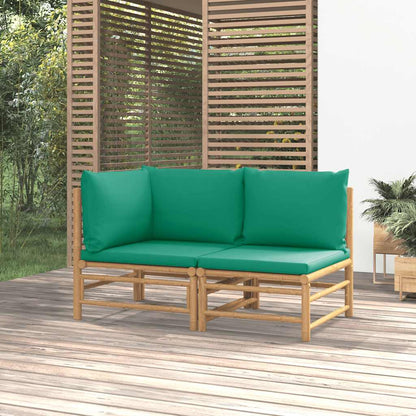 Garden Sofa With Cushions Bamboo