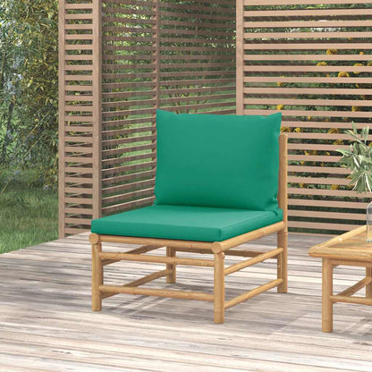 Garden Sofa With Cushions Bamboo
