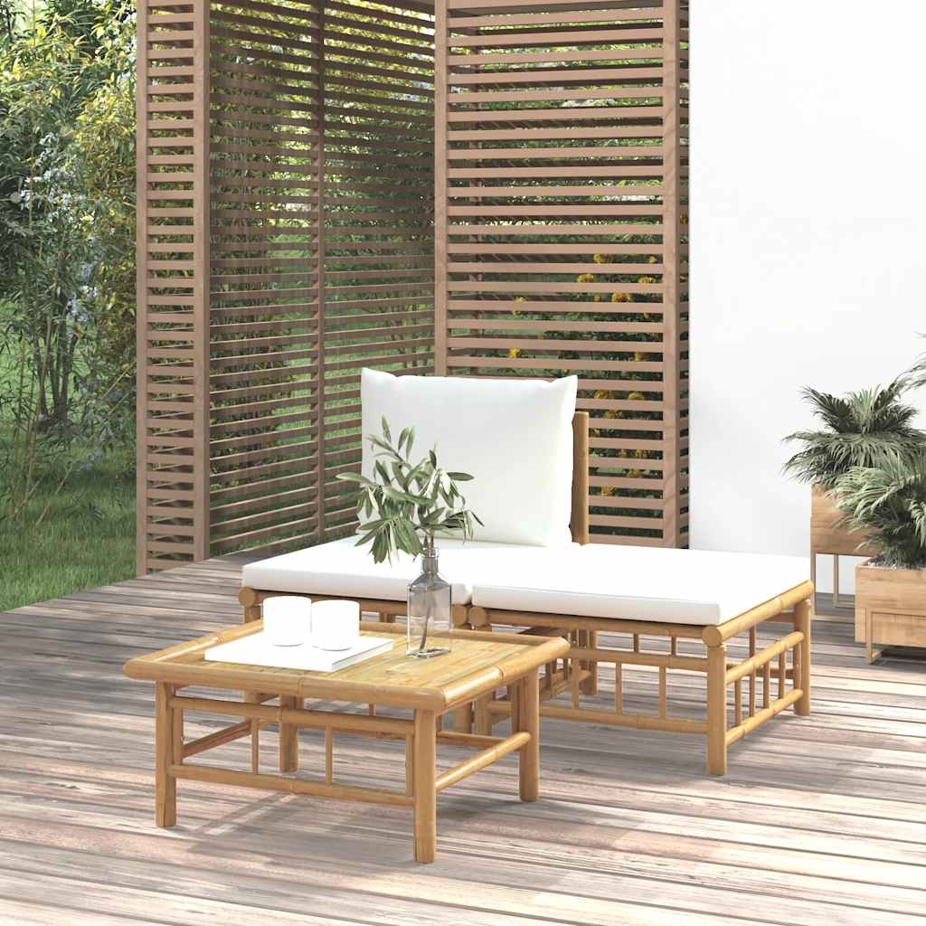 Garden Sofa With Cushions Bamboo