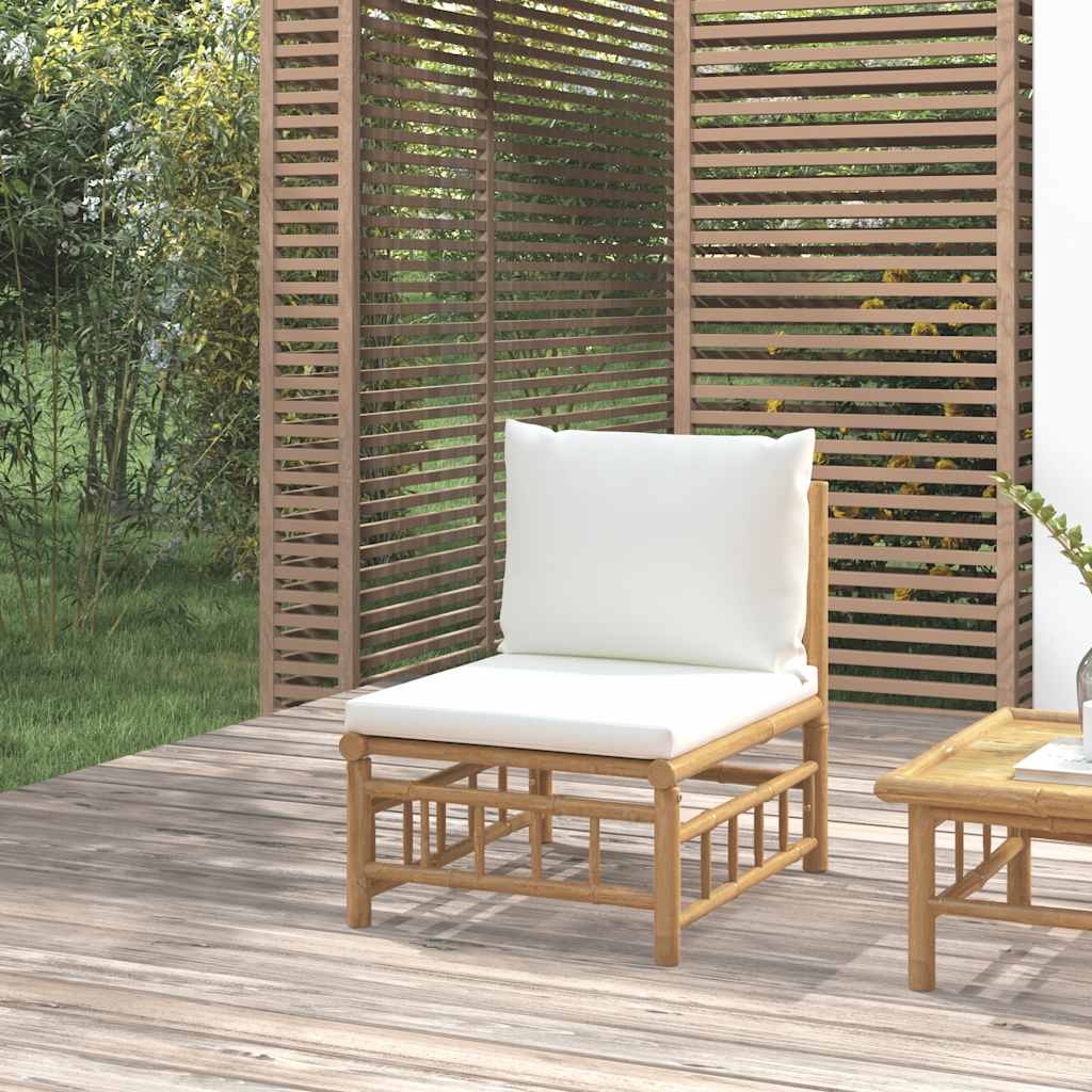Garden Sofa With Cushions Bamboo