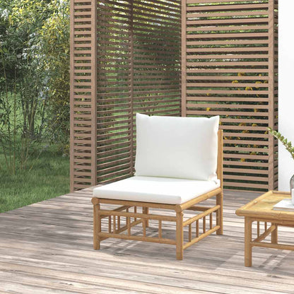Garden Sofa With Cushions Bamboo