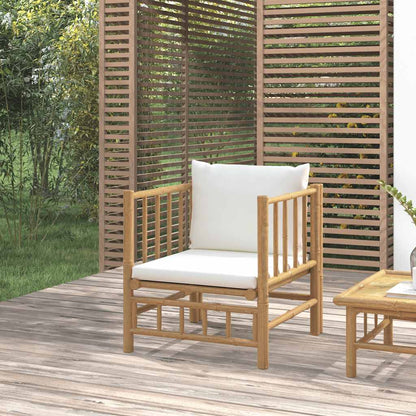 Garden Sofa With Cushions Bamboo