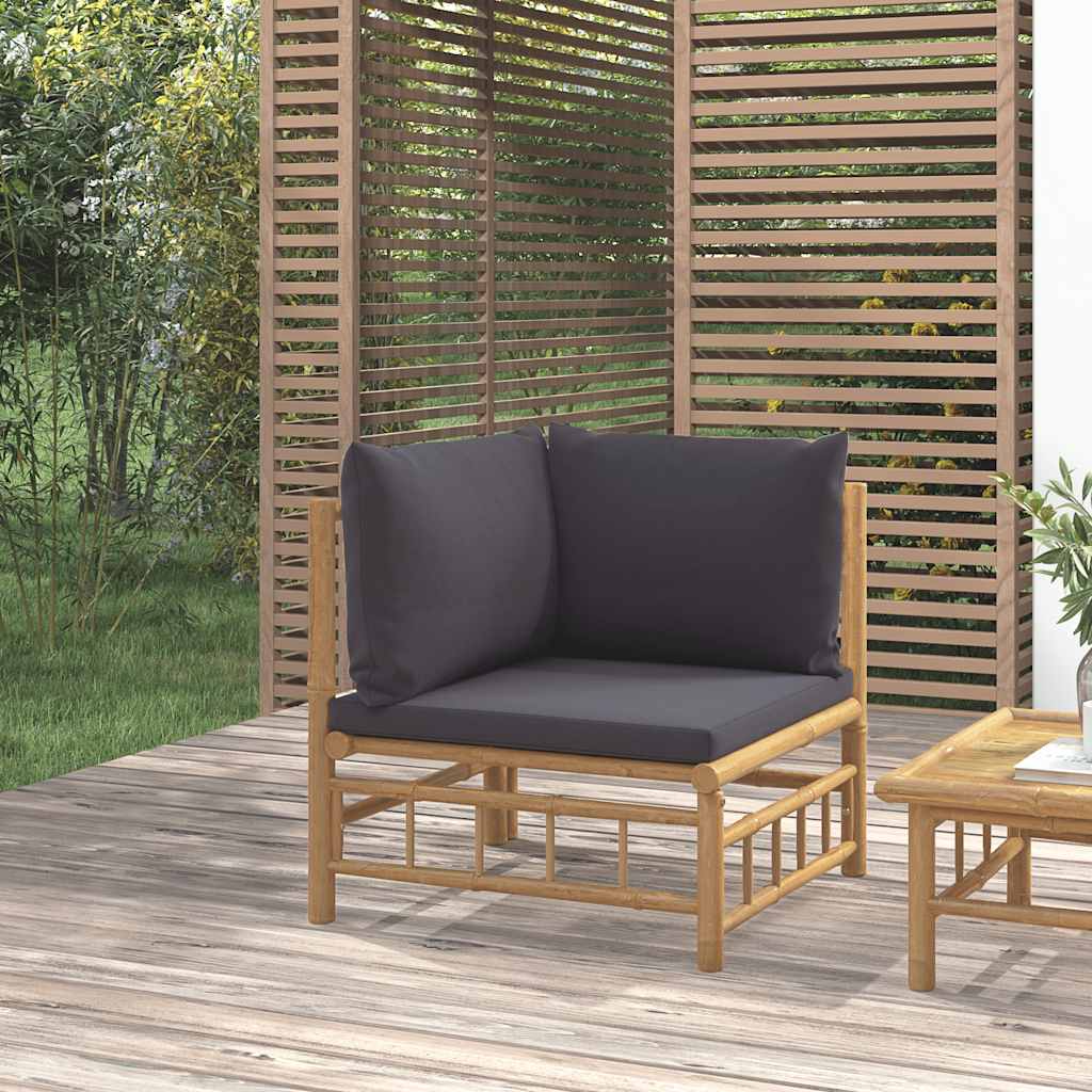 Garden Sofa With Cushions Bamboo