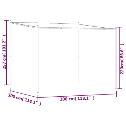 Gazebo Beige 3X3 M 180 G/M² Fabric And Steel