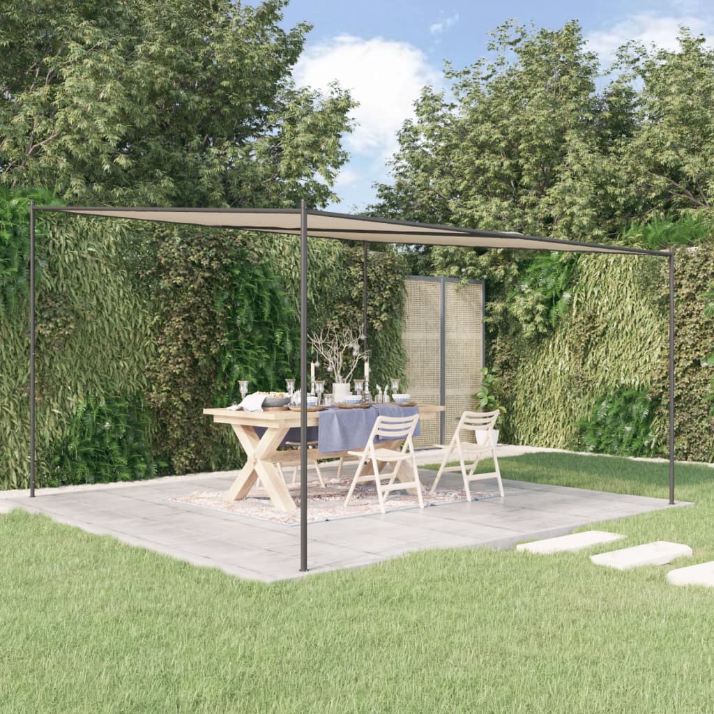 Gazebo Beige 4X4 M 180 G/M² Fabric And Steel