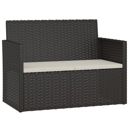 Garden Bench With Cushions 105 Cm Poly Rattan