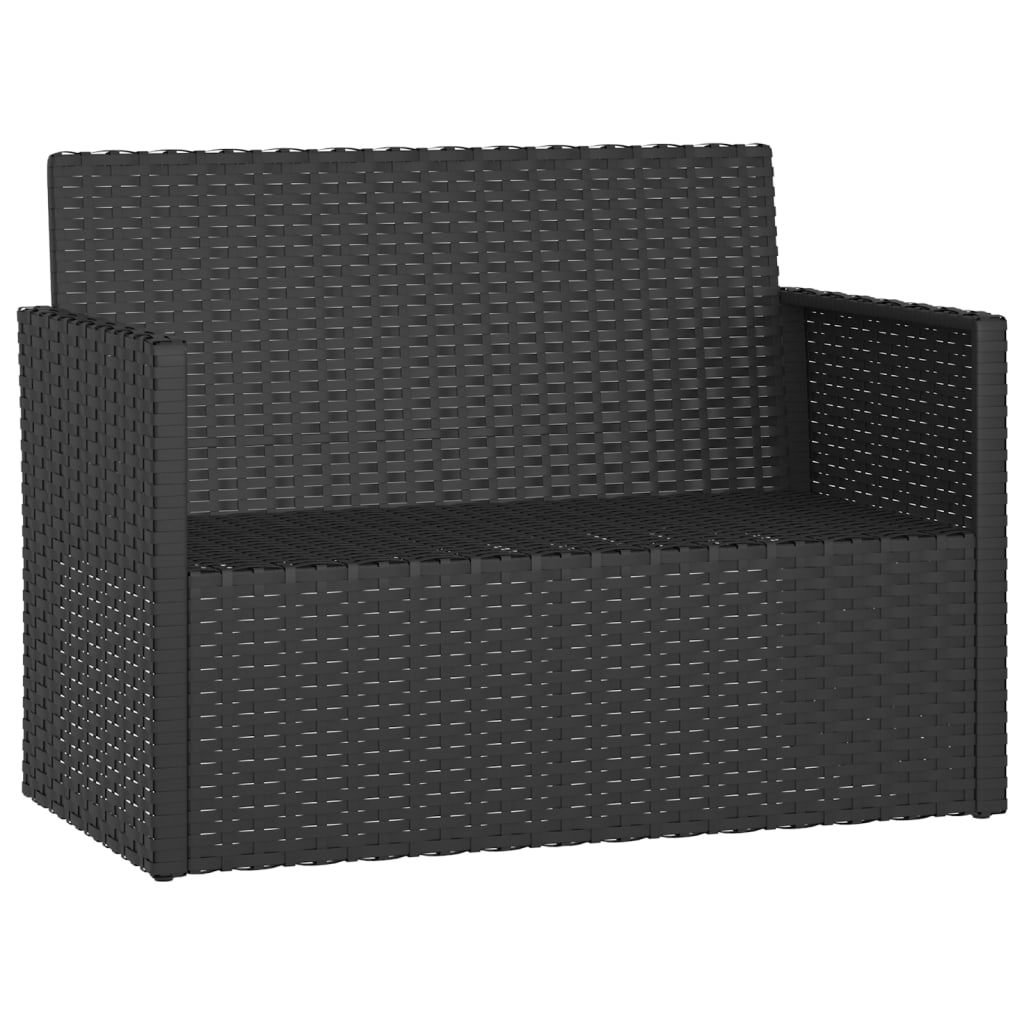 Garden Bench With Cushions 105 Cm Poly Rattan
