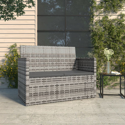 Garden Bench With Cushions 105 Cm Poly Rattan
