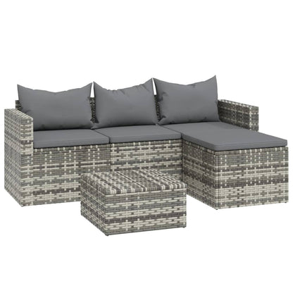 3 Piece Garden Lounge Set With Cushions Poly Rattan