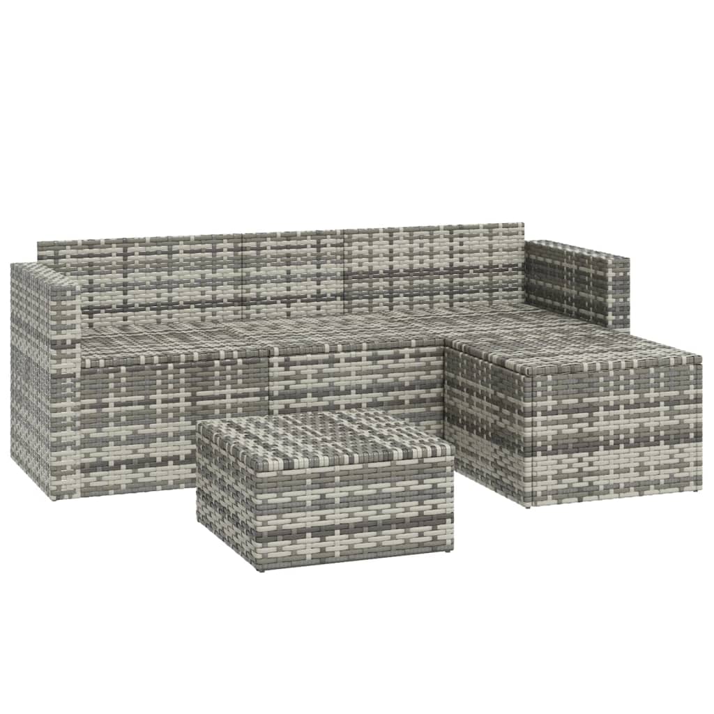3 Piece Garden Lounge Set With Cushions Poly Rattan