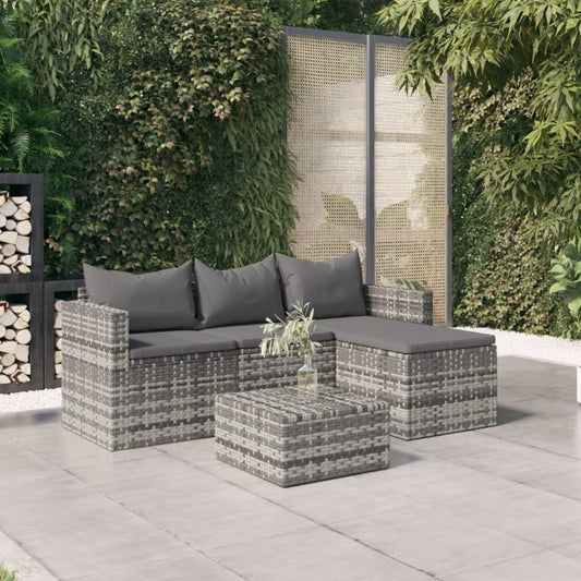 3 Piece Garden Lounge Set With Cushions Poly Rattan
