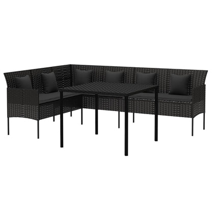2 Piece Garden Dining Set With Cushions Poly Rattan