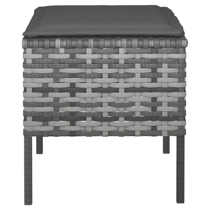Garden Footstools With Cushions 4 Pcs Poly Rattan