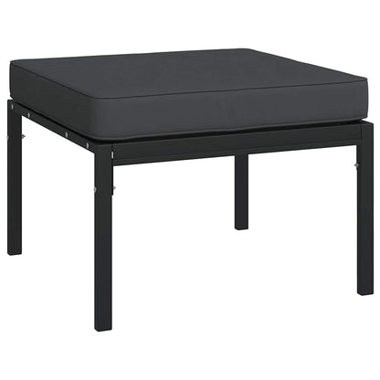 Garden Footstools With Cushions 2 Pcs 60X60X35 Cm Steel