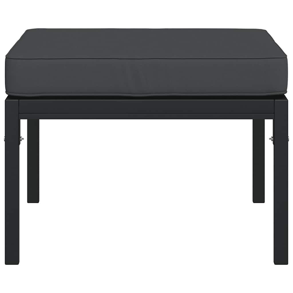 Garden Footstools With Cushions 2 Pcs 60X60X35 Cm Steel