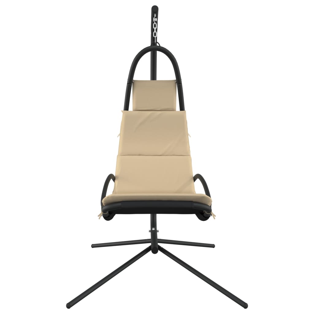 Garden Swing Chair With Cushion Oxford Fabric And Steel