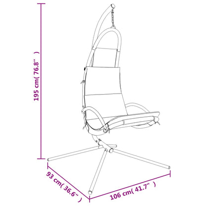 Garden Swing Chair With Cushion Oxford Fabric And Steel