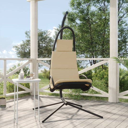 Garden Swing Chair With Cushion Oxford Fabric And Steel