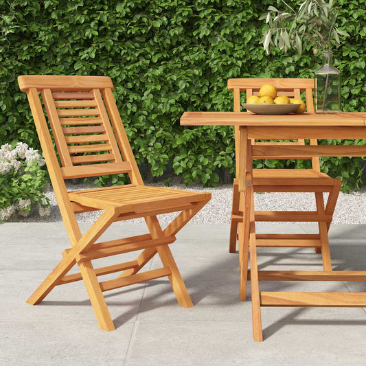 Folding Garden Chairs 2 Pcs 47X63X90 Cm Solid Wood Teak