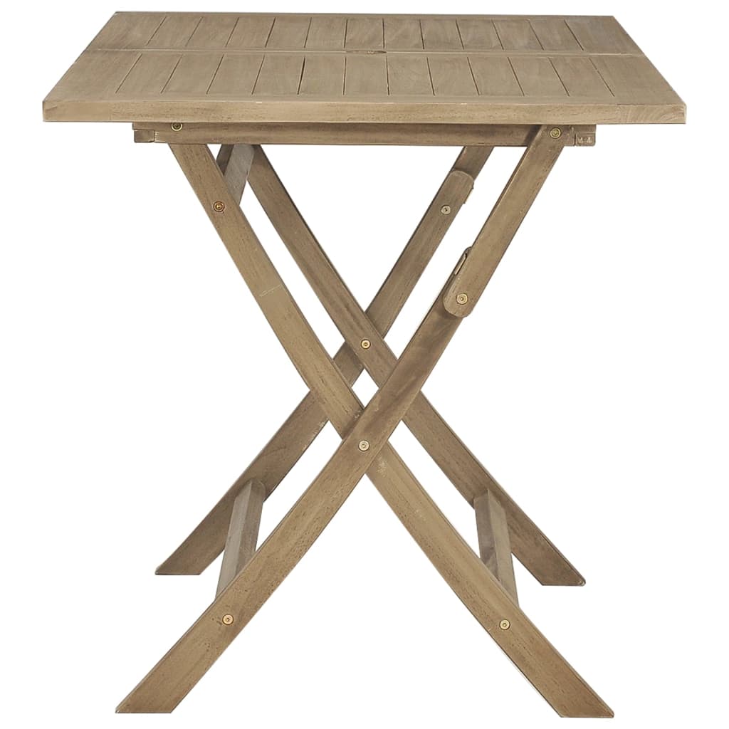 Folding Garden Table 120X70X75 Cm Solid Wood Teak
