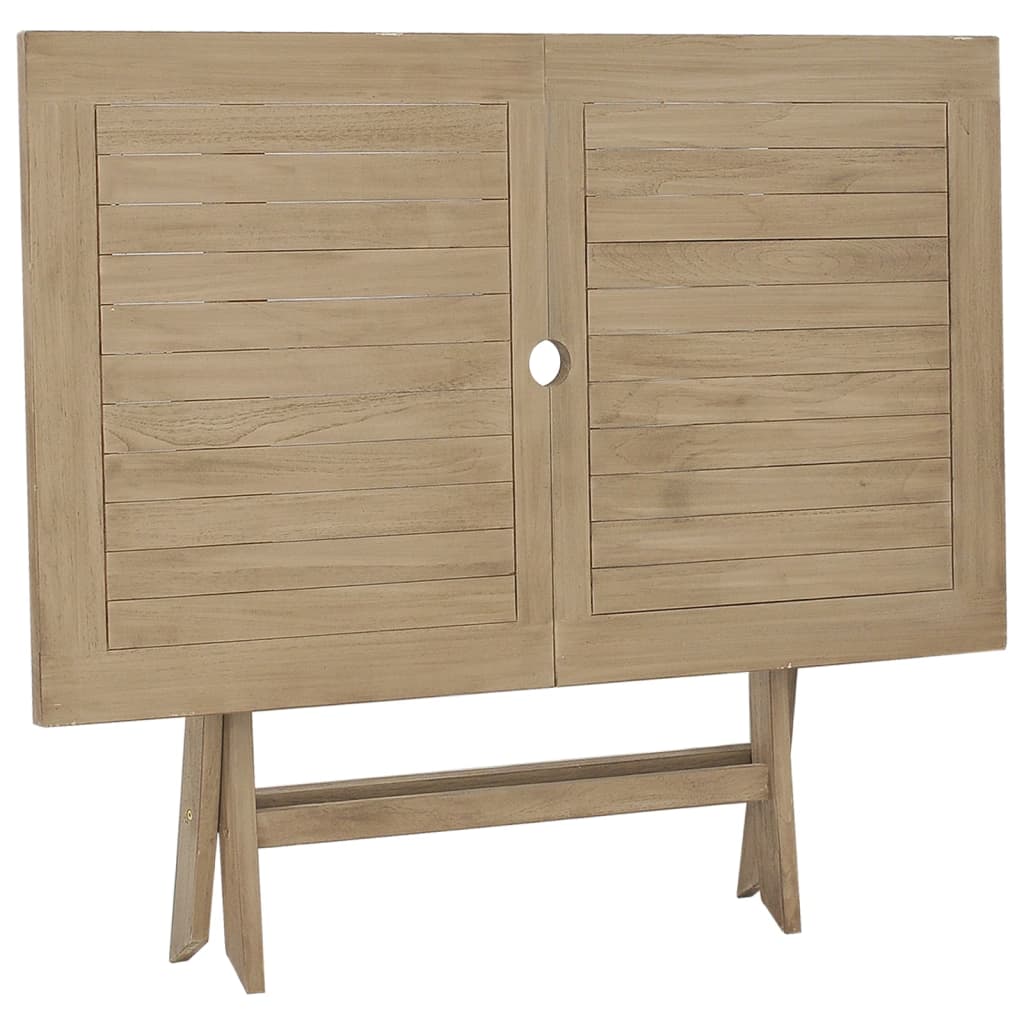 Folding Garden Table 120X70X75 Cm Solid Wood Teak