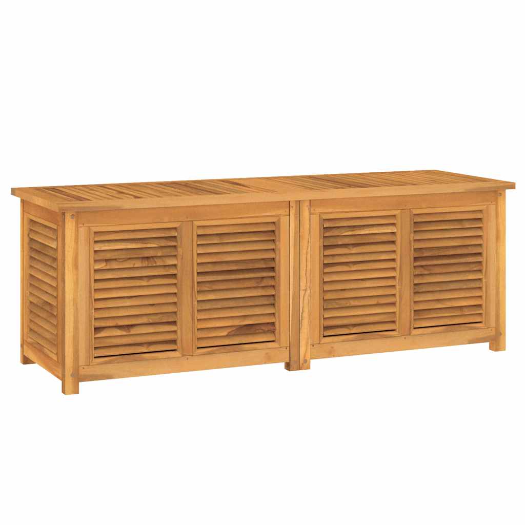 Garden Storage Box With Bag Solid Wood Teak