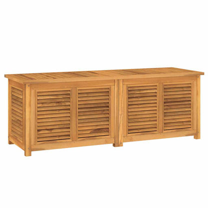 Garden Storage Box With Bag Solid Wood Teak