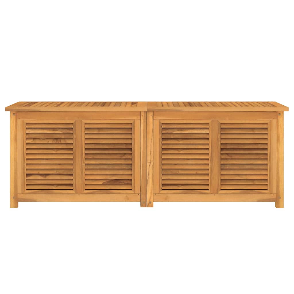 Garden Storage Box With Bag Solid Wood Teak