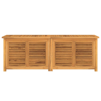 Garden Storage Box With Bag Solid Wood Teak
