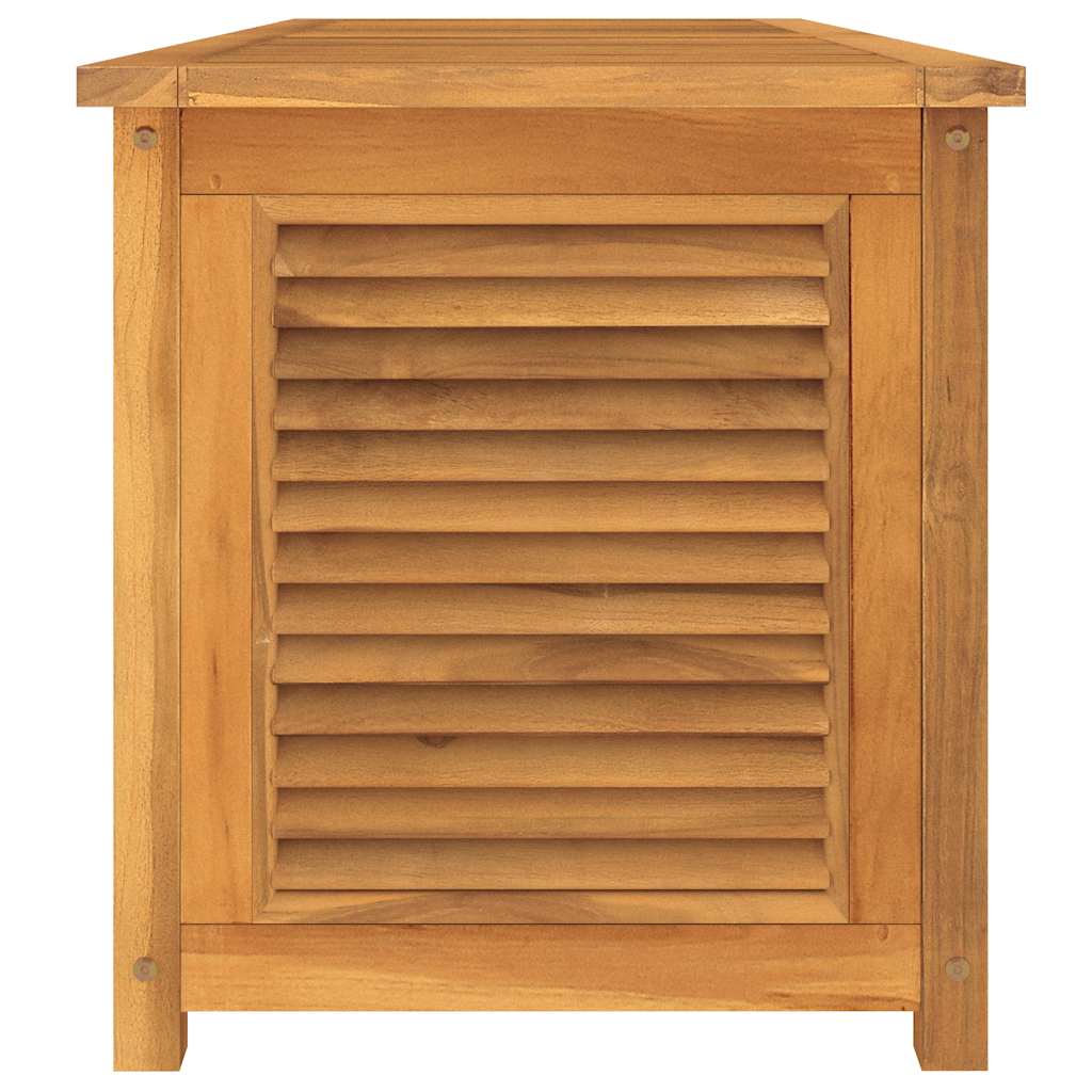 Garden Storage Box With Bag Solid Wood Teak