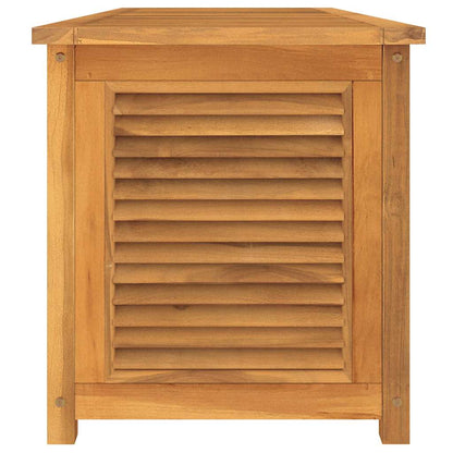 Garden Storage Box With Bag Solid Wood Teak