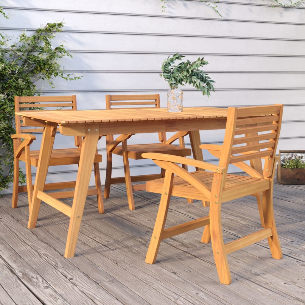 Garden Chairs 2 Pcs 58X58X87 Cm Solid Wood Acacia