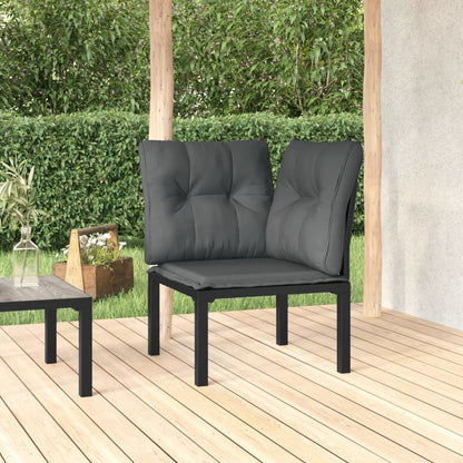 4 Piece Garden Lounge Set Black And Grey Poly Rattan