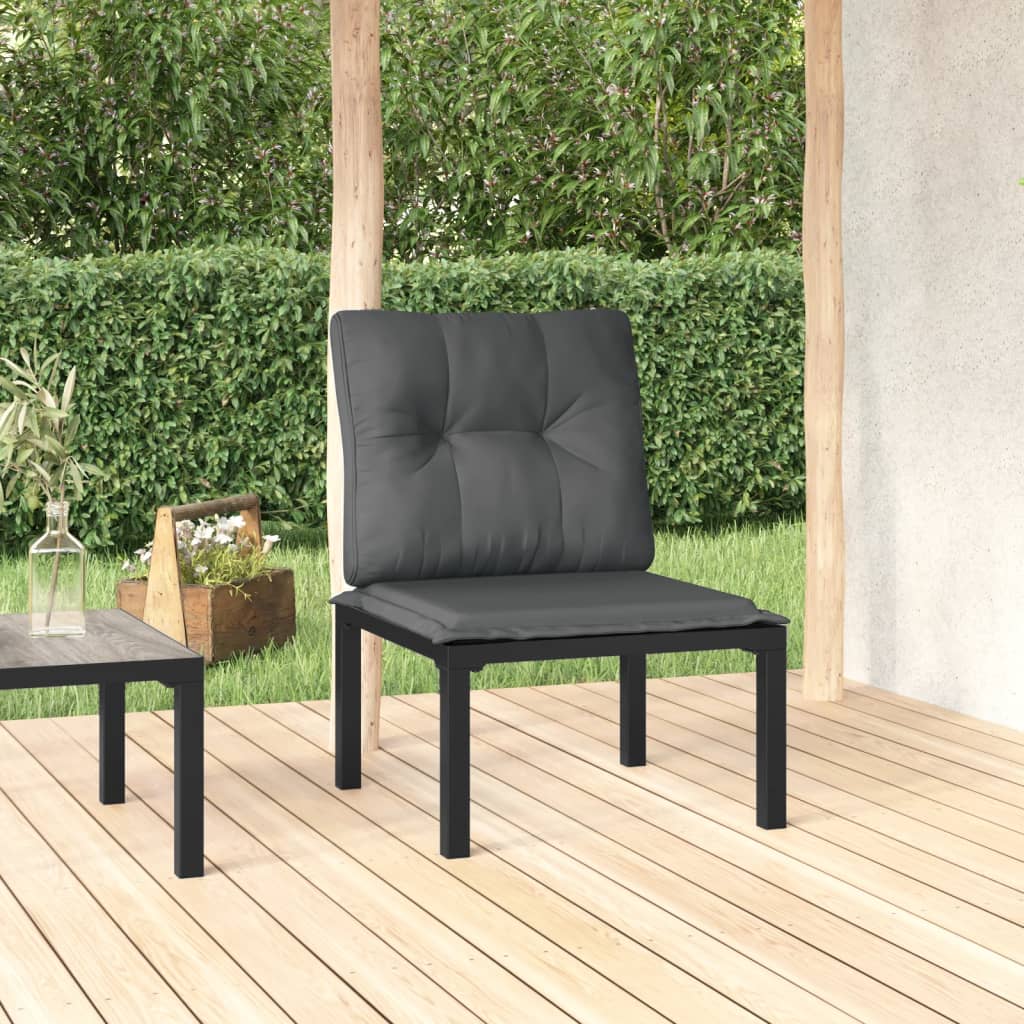 4 Piece Garden Lounge Set Black And Grey Poly Rattan