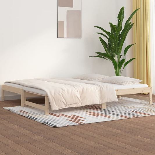 Pull-Out Day Bed Without Mattress 2X(90X190) Cm Solid Wood Pine