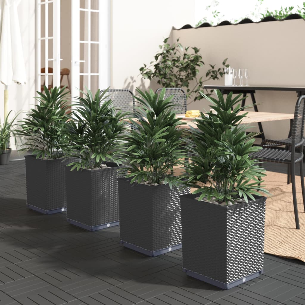 Planters 4 Pcs 30X30X37 Cm Polypropylene