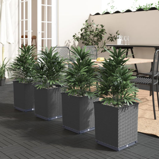 Planters 4 Pcs 30X30X37 Cm Polypropylene