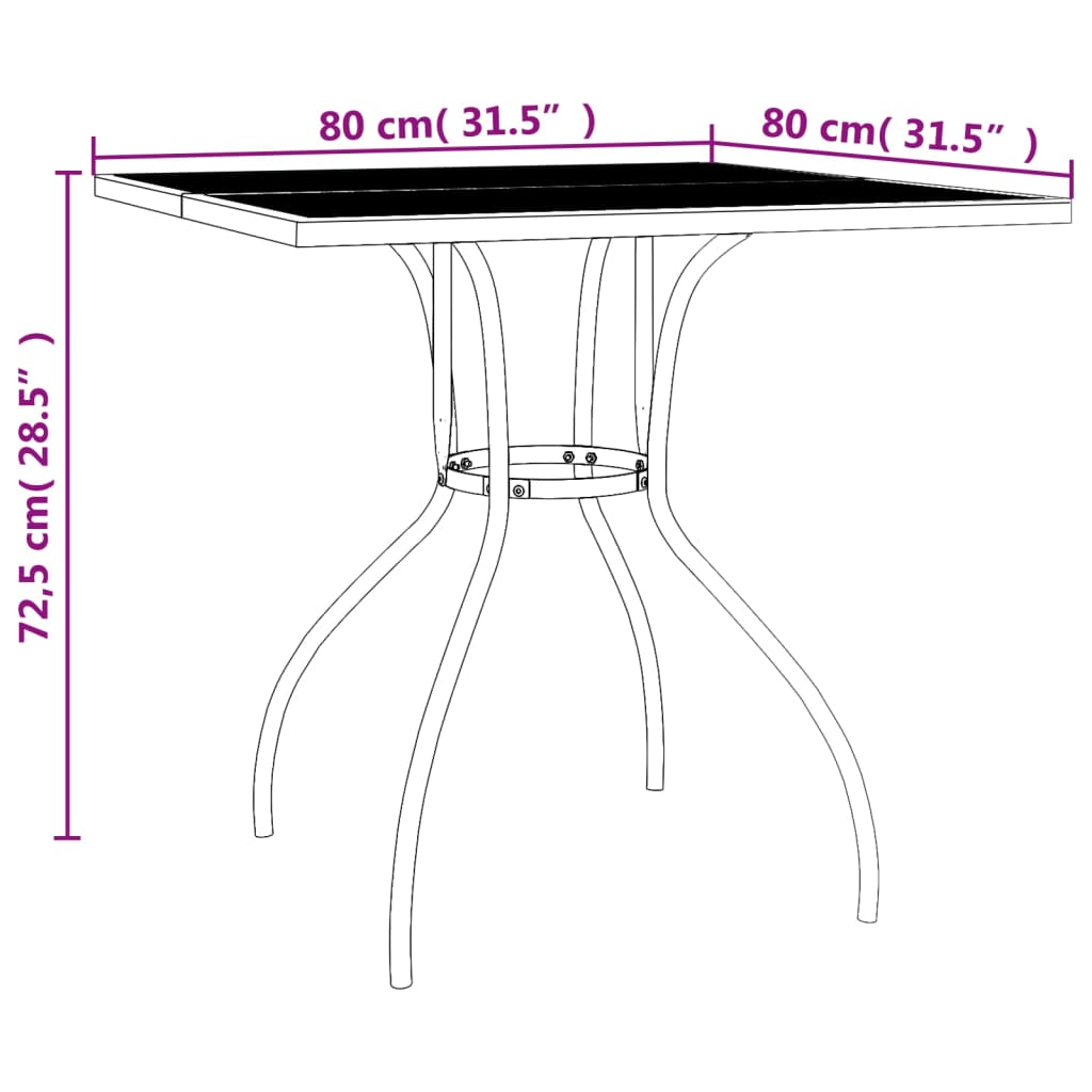 Garden Table Anthracite Steel Mesh