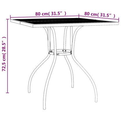 Garden Table Anthracite Steel Mesh