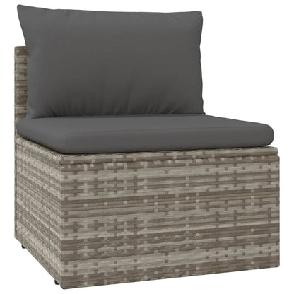13 Piece Garden Lounge Set With Cushions Grey Poly Rattan