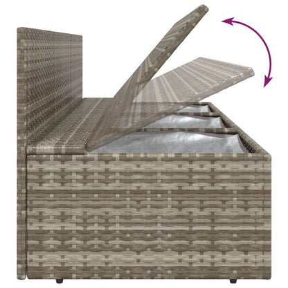 13 Piece Garden Lounge Set With Cushions Grey Poly Rattan