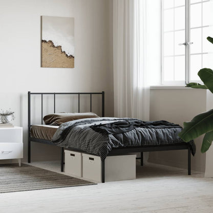 Metal Bed Frame Without Mattress With Footboard