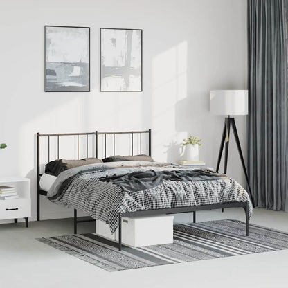 Metal Bed Frame Without Mattress With Footboard