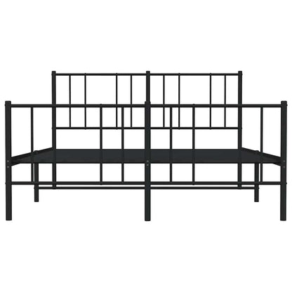 Metal Bed Frame Without Mattress With Footboard