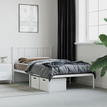 Metal Bed Frame Without Mattress With Footboard
