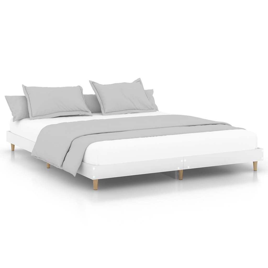 Bed Frame Without Mattress 183X203 Cm King Engineered Wood