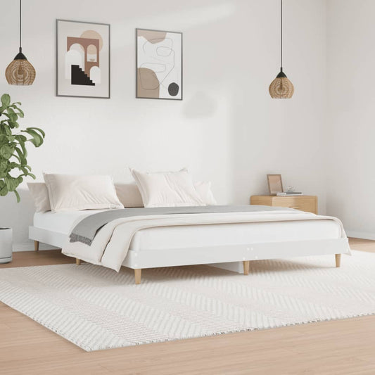 Bed Frame Without Mattress 183X203 Cm King Engineered Wood