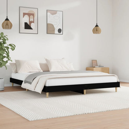 Bed Frame Without Mattress 183X203 Cm King Engineered Wood