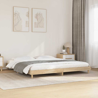 Bed Frame Without Mattress 183X203 Cm King Engineered Wood